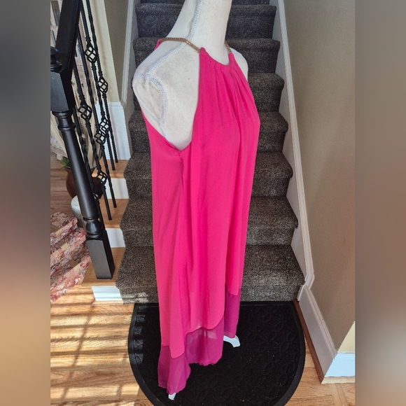 NWT Kate and Lily Hot Pink Long Necklace Dress - Picture 7 of 8